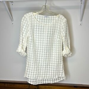 Akris Punto White Textured Top